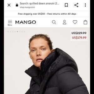 Mango Quilted Down Anorak